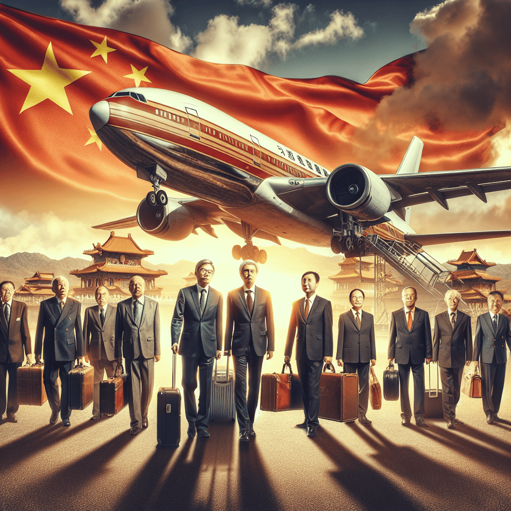 英国领导人和商业人物启程里程碑中国访问与斯塔默同行