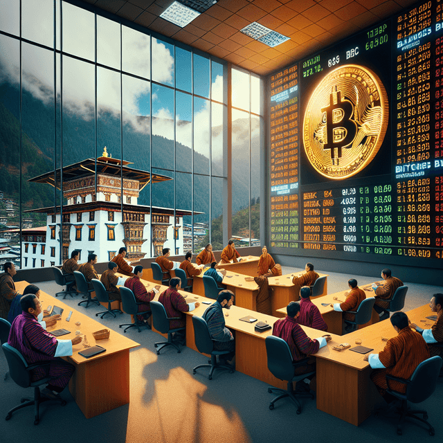 不丹在市场波动与价格下跌中利用比特币持有