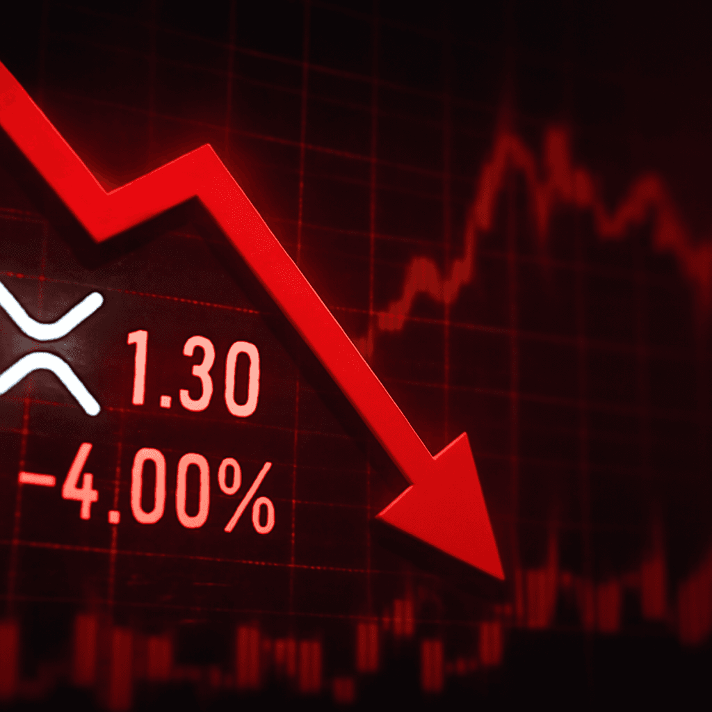 XRP 跌破关键 1.30 美元水平，市场走弱大幅拖累主要币种