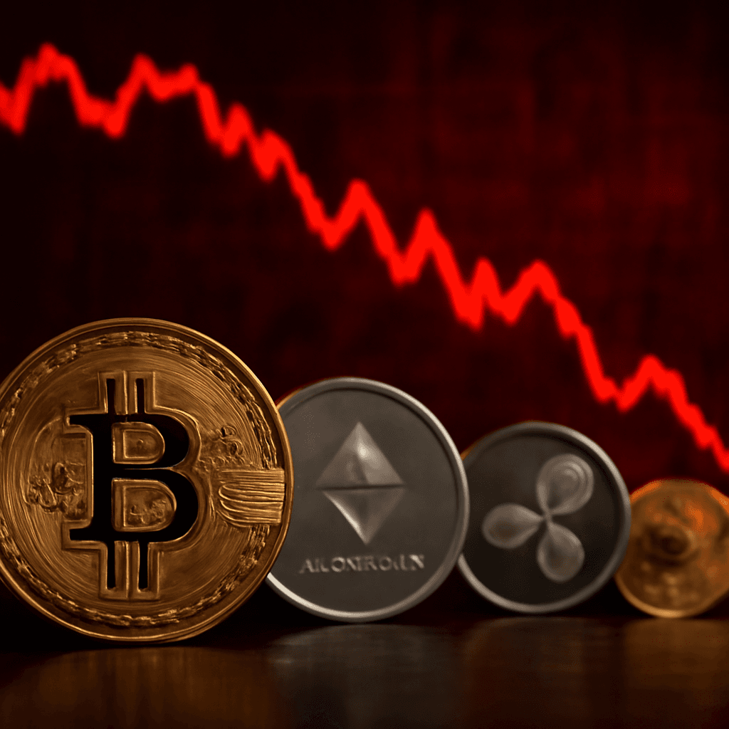 “痛苦的”比特币抛售拉低以太坊、XRP 与狗狗币，加密股随之下滑