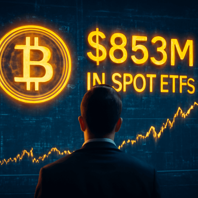 投资者向比特币现货 ETF 注入 8.53 亿美元，黑石的 IBIT 领跑