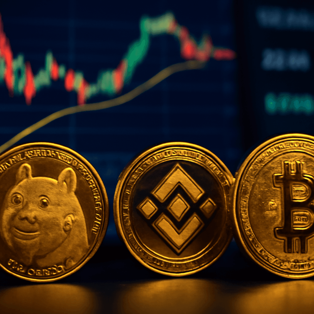 Dogecoin 和 BNB 推动主要加密货币涨幅，比特币在市场驱动因素下回落至约 63,700 美元
