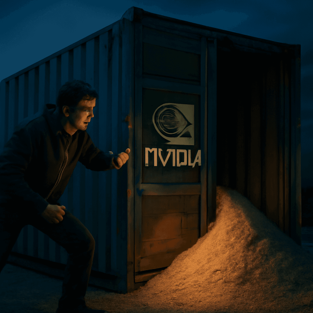 窃贼以为捞到大钱：贴有 NVIDIA 标识的集装箱被盗，里面只有沙子，而非 AI 芯片
