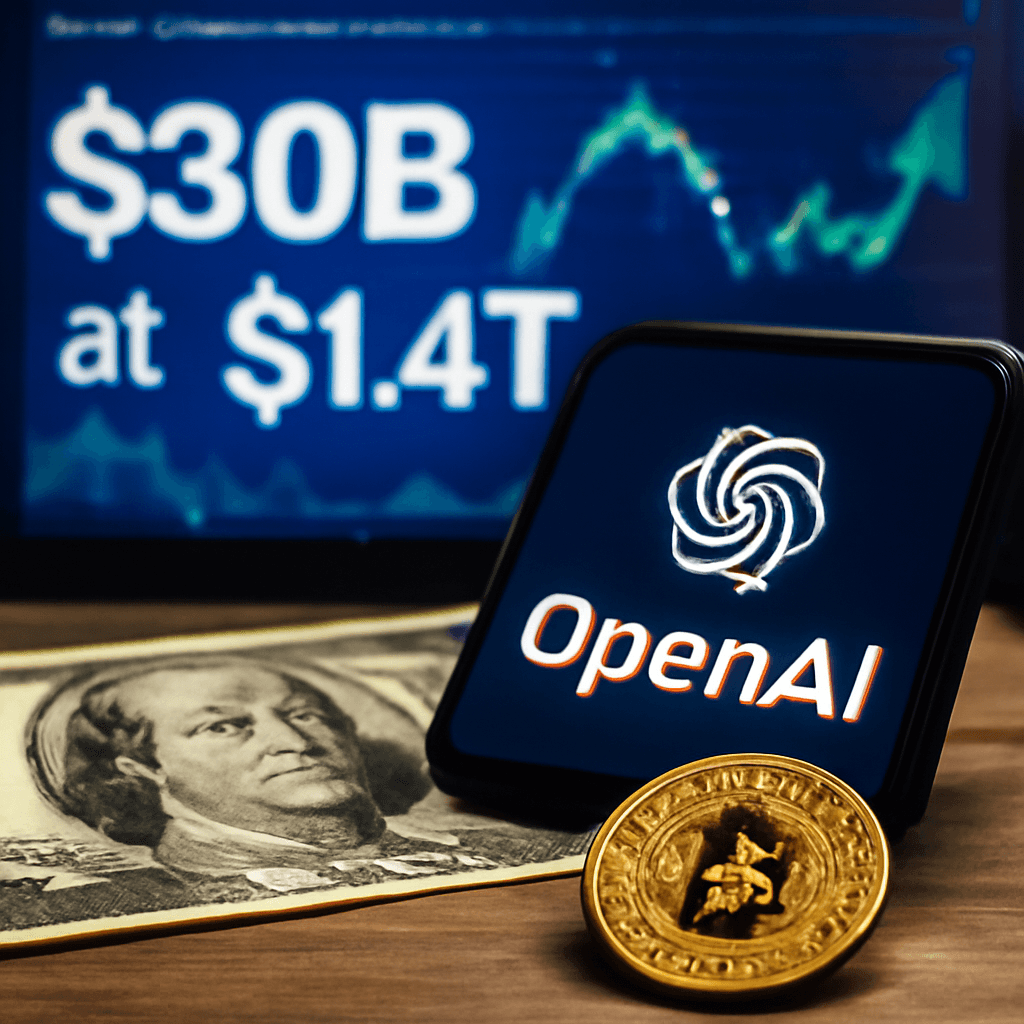 据报 OpenAI 正寻求 300 亿美元的上市前融资，估值 1.4 万亿美元